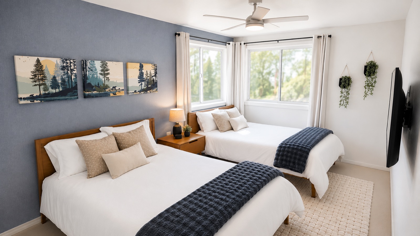 Bedroom with two queen beds
